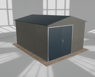 Hala blaszana 5x6.5m dwuspadowa Aluminium Wysoka