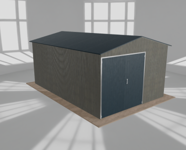Hala blaszana 5x7.5m dwuspadowa Aluminium Wysoka