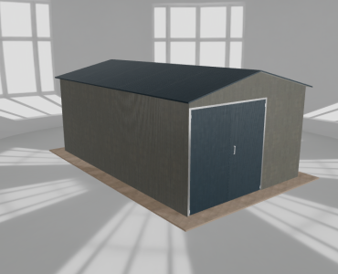 Hala blaszana 5x8m dwuspadowa Aluminium Wysoka