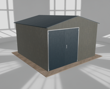 Hala blaszana 5.5x5.5m dwuspadowa Aluminium Wysoka
