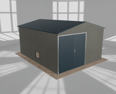 Hala blaszana 5.5x7m dwuspadowa Aluminium Wysoka