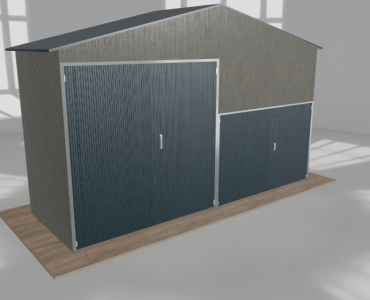 Hala blaszana 6x2m dwuspadowa Aluminium Wysoka