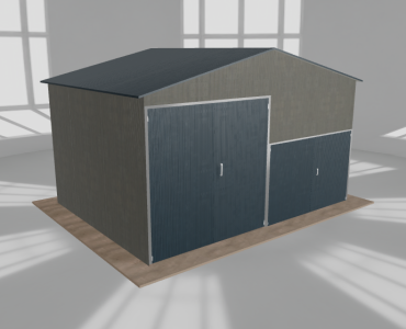 Hala blaszana 6x4.5m dwuspadowa Aluminium Wysoka