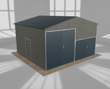 Hala blaszana 6x5.5m dwuspadowa Aluminium Wysoka