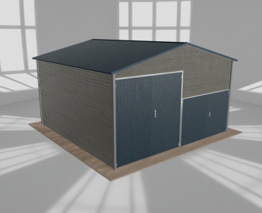 Hala blaszana 6x6m dwuspadowa Aluminium Wysoka