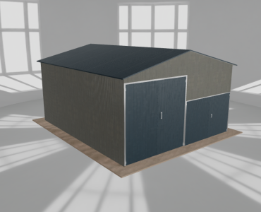 Hala blaszana 6x7m dwuspadowa Aluminium Wysoka
