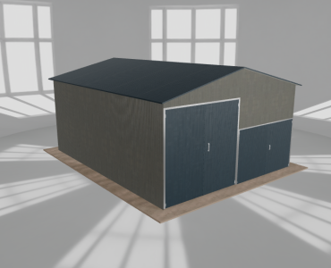 Hala blaszana 6x7.5m dwuspadowa Aluminium Wysoka