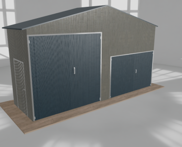Hala blaszana 6.5x2m dwuspadowa Aluminium Wysoka