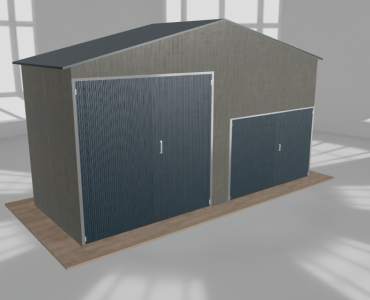 Hala blaszana 6.5x2.5m dwuspadowa Aluminium Wysoka