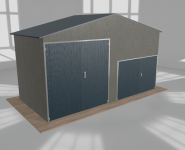 Hala blaszana 6.5x3m dwuspadowa Aluminium Wysoka