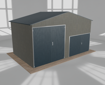 Hala blaszana 6.5x4m dwuspadowa Aluminium Wysoka