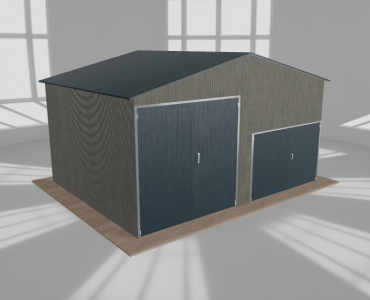 Hala blaszana 6.5x5m dwuspadowa Aluminium Wysoka