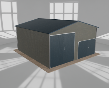 Hala blaszana 6.5x7m dwuspadowa Aluminium Wysoka