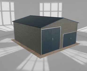 Hala blaszana 6.5x7.5m dwuspadowa Aluminium Wysoka