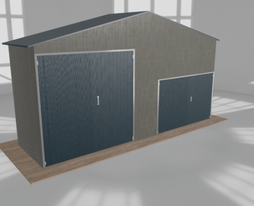 Hala blaszana 7x2m dwuspadowa Aluminium Wysoka