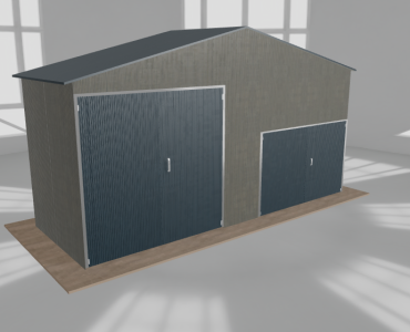 Hala blaszana 7x2.5m dwuspadowa Aluminium Wysoka
