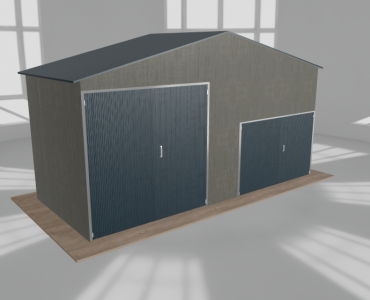 Hala blaszana 7x3m dwuspadowa Aluminium Wysoka