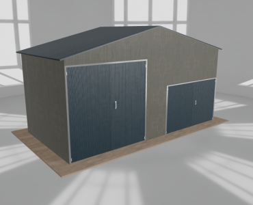 Hala blaszana 7x3.5m dwuspadowa Aluminium Wysoka