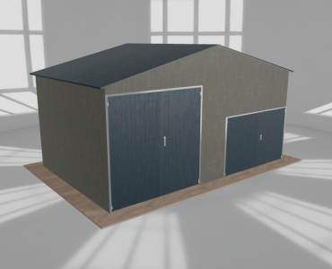 Hala blaszana 7x4.5m dwuspadowa Aluminium Wysoka