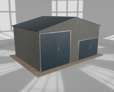 Hala blaszana 7x5m dwuspadowa Aluminium Wysoka