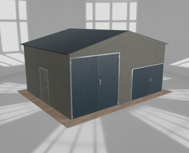 Hala blaszana 7x5.5m dwuspadowa Aluminium Wysoka