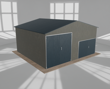 Hala blaszana 7x6.5m dwuspadowa Aluminium Wysoka