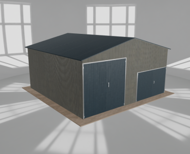 Hala blaszana 7x7m dwuspadowa Aluminium Wysoka