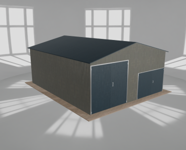 Hala blaszana 7x8.5m dwuspadowa Aluminium Wysoka