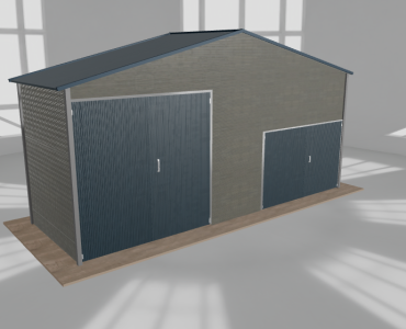 Hala blaszana 7.5x2.5m dwuspadowa Aluminium Wysoka