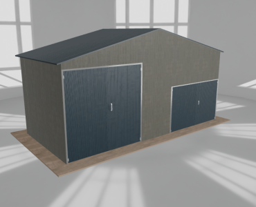 Hala blaszana 7.5x3.5m dwuspadowa Aluminium Wysoka