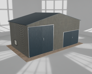 Hala blaszana 7.5x4.5m dwuspadowa Aluminium Wysoka