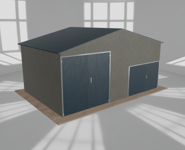 Hala blaszana 7.5x5m dwuspadowa Aluminium Wysoka