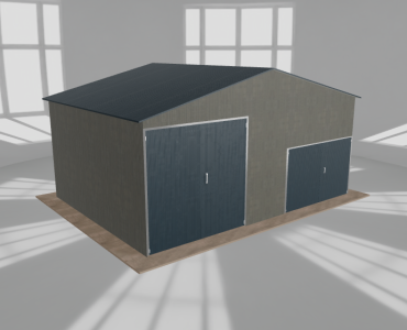 Hala blaszana 7.5x5.5m dwuspadowa Aluminium Wysoka