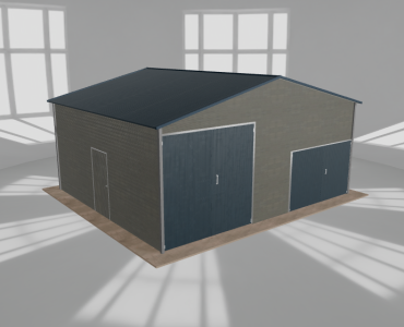 Hala blaszana 7.5x6.5m dwuspadowa Aluminium Wysoka