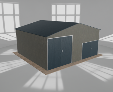 Hala blaszana 7.5x7m dwuspadowa Aluminium Wysoka