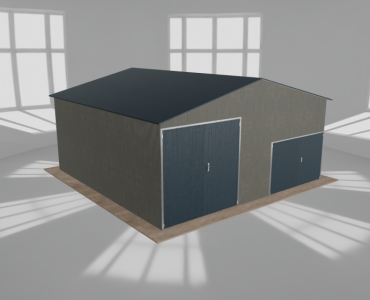 Hala blaszana 7.5x7.5m dwuspadowa Aluminium Wysoka