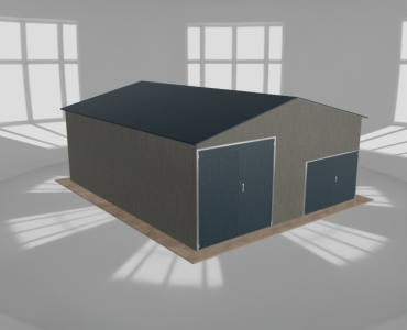 Hala blaszana 7.5x9m dwuspadowa Aluminium Wysoka