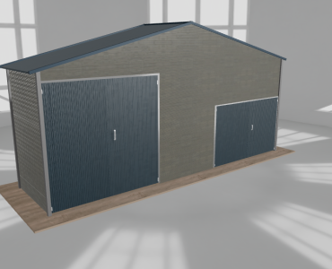 Hala blaszana 8x2m dwuspadowa Aluminium Wysoka