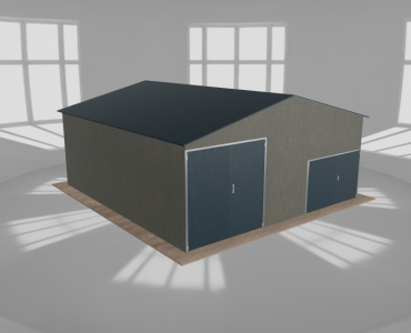 Hala blaszana 8x8.5m dwuspadowa Aluminium Wysoka