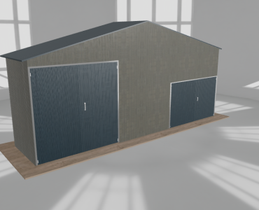 Hala blaszana 8.5x2m dwuspadowa Aluminium Wysoka