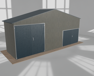 Hala blaszana 8.5x2.5m dwuspadowa Aluminium Wysoka