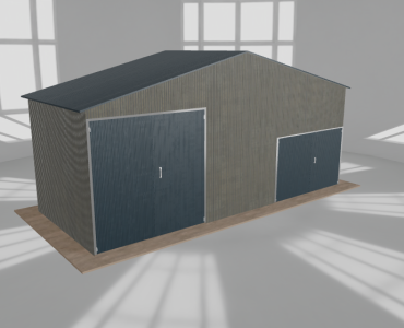 Hala blaszana 8.5x3.5m dwuspadowa Aluminium Wysoka