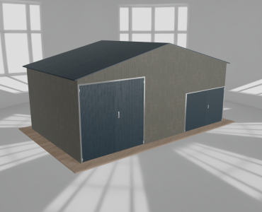 Hala blaszana 8.5x5m dwuspadowa Aluminium Wysoka