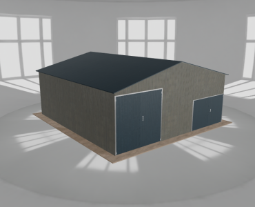 Hala blaszana 8.5x9m dwuspadowa Aluminium Wysoka