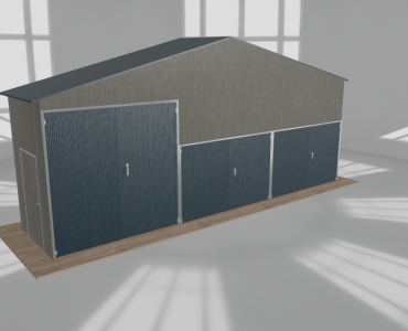 Hala blaszana 9x2m dwuspadowa Aluminium Wysoka