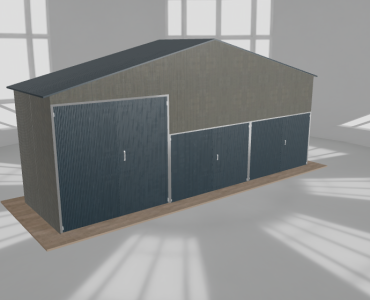 Hala blaszana 9x2.5m dwuspadowa Aluminium Wysoka