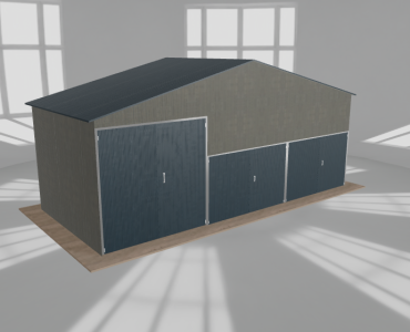 Hala blaszana 9x4m dwuspadowa Aluminium Wysoka