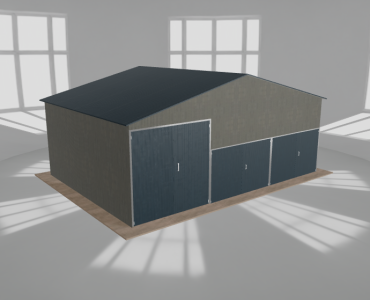 Hala blaszana 9x6.5m dwuspadowa Aluminium Wysoka