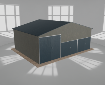 Hala blaszana 9x7m dwuspadowa Aluminium Wysoka