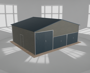 Hala blaszana 9x7.5m dwuspadowa Aluminium Wysoka